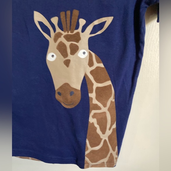 🌸NWT Gymboree Blue & Brown Giraffe Pajama Short Set C - Picture 2 of 7